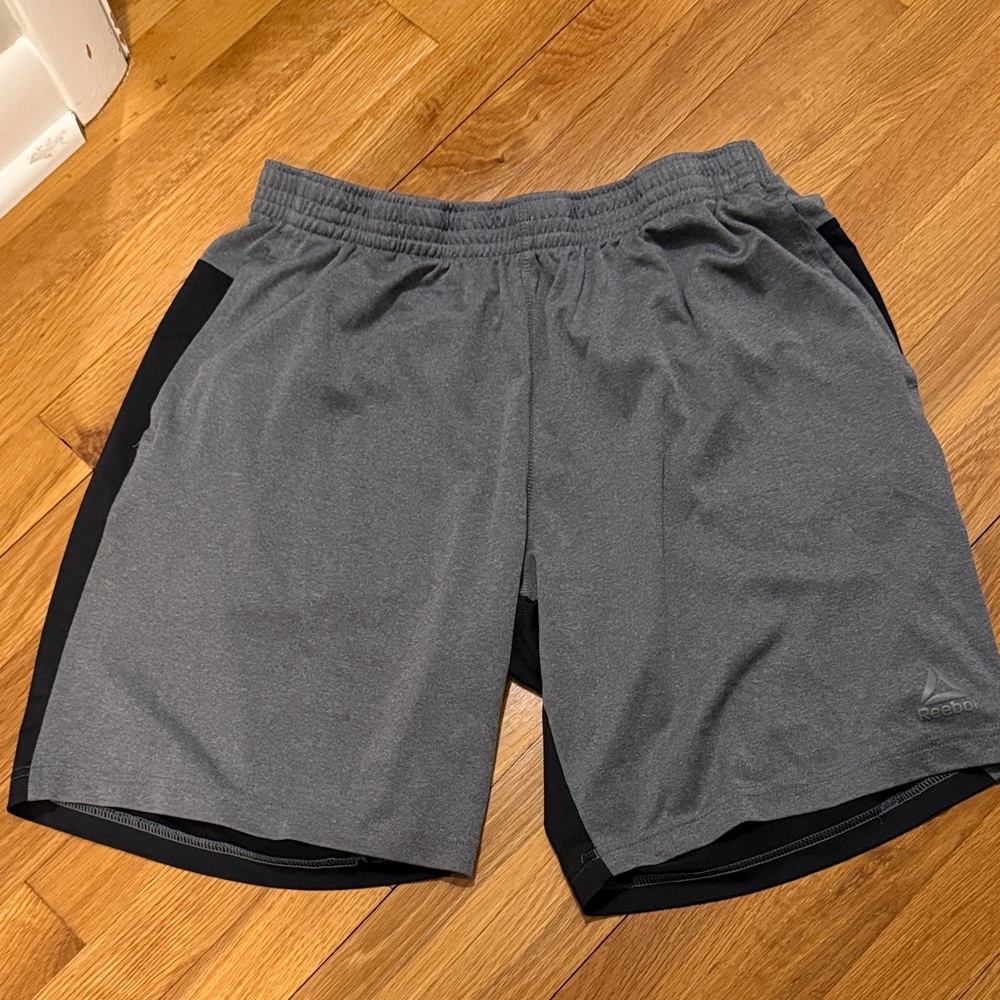 Reebok Men's Athletic Shorts in Charcoal and Black
